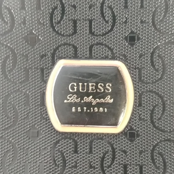 GUESS Los Angeles Black Purse with soft pink strap - Picture 3 of 8